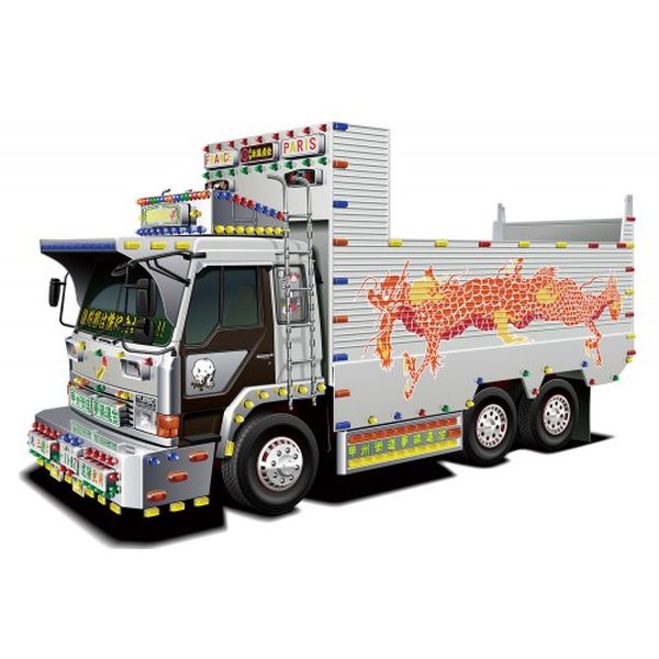 アオシマ 1/32 バリューデコトラ No.SP くにえ慕情(深箱ダンプ) スケールモデル 4905083063118