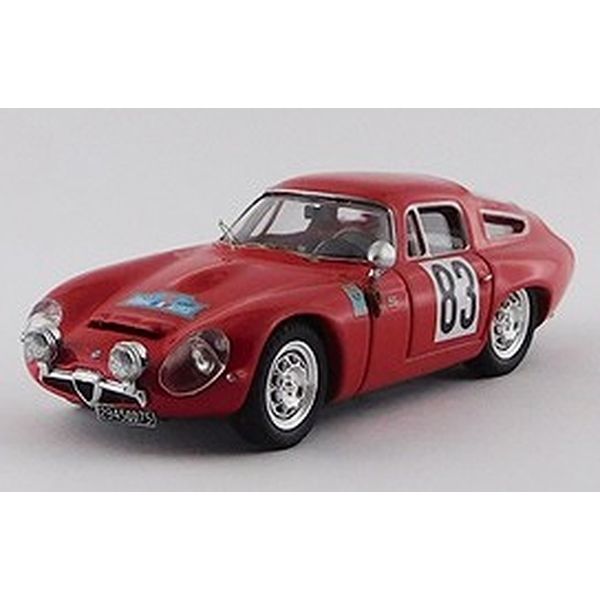 ベストモデル 1/43 アルファロメオ TZ1 No.83 1964 アルペンラリー ウィナー ローランド/Augias 完成品ミニカー BEST9808