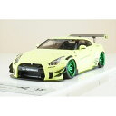 アイドロン 1/43 LB-WORKS R35 ニッサン GT-R Type2 ライトイエロー 宮沢模型流通限定 完成品ミニカー MZE009