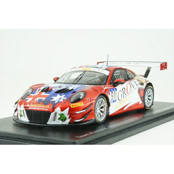 樂天商城 - スパーク 1/43 ポルシェ 911 GT3 R No.911 ヘルベルス オーストラリア 2018 FIA GT Nations バーレーン S.グローベ/B.グローベ 完成品ミニカー S6309