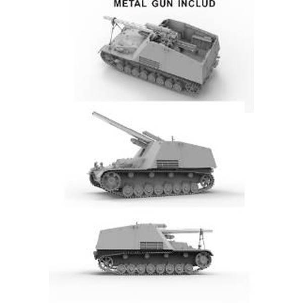 ポストホビーWEBSHOPのボーダーモデル 1/35 ドイツ Sd.Kfz.165 フンメル 初期生産型 スケールモデル BT032｜アングル3