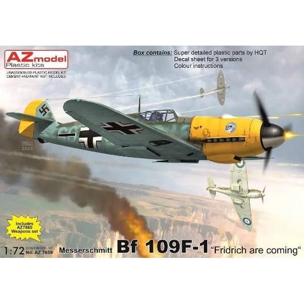 AZモデル 1/72 Bf109F-1 "フリードリヒ襲来" スケールモデル AZM7859