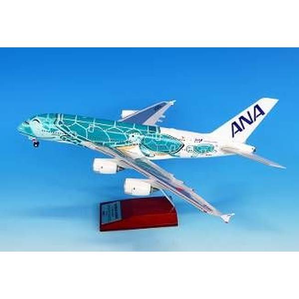 全日空商事 1/200 エアバス A380 JA382A FLYING HONUエメラルドグリーン スナップフィットモデル(WiFiレドーム・ギアつき) 完成品モデル NH20195