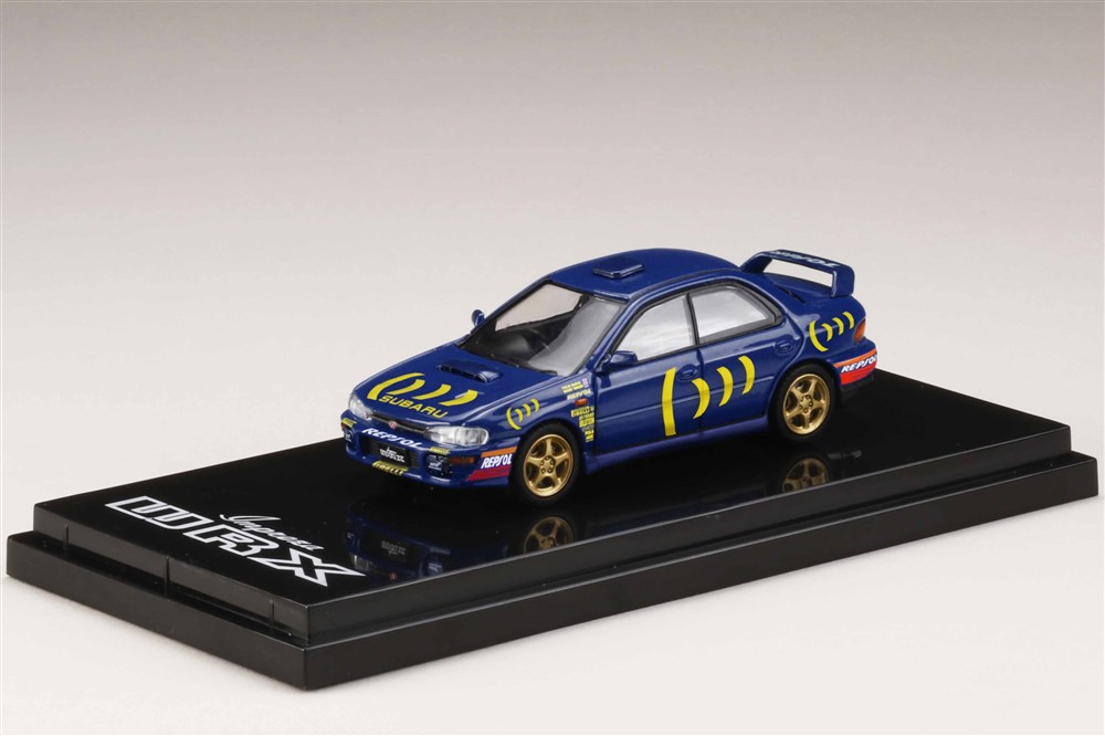 ホビージャパン 1/64 スバル インプレッサ WRX GC8 Sti Ver.II スポーツブルー スポーツブルー/デカール 完成品ミニカー HJ641013DSBL