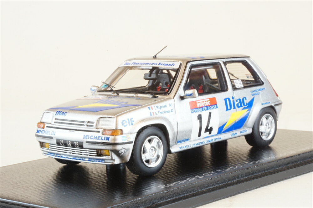 スパーク 1/43 ルノー 5 GT ターボ No.14 1990 WRC ツール・ド・コルス ラリー・ド・フランス J.ラニョッティ/G.ティモニエール 完成品ミニカー S5556