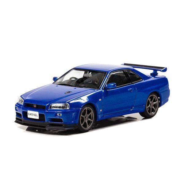 カーネル 1/43 ニッサン スカイライン GT-R VスペックII BNR34 2000 ベイサイドブルー 完成品ミニカー CN430002