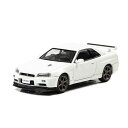 カーネル 1/43 ニッサン スカイライン GT-R VスペックII ニュル BNR34 2002 ホワイト パール 完成品ミニカー CN430204