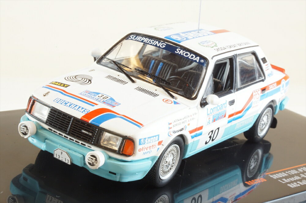イクソ 1/43 シュコダ 130L No.30 1987 WRC RACラリー L.Krecek/B.Motl 完成品ミニカー RAC350