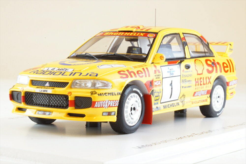 スパーク 1/43 ミツビシ ランサーエボリューションIII No.1 1995 WRC ラリー・フィンランド T.マキネン/S.ハルヤンネ 完成品ミニカー S6502