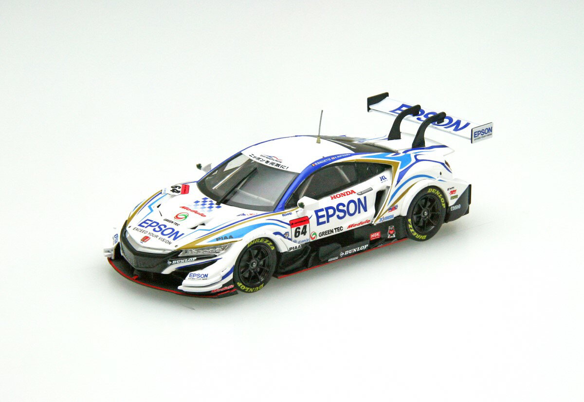 エブロ 1/43 エプソン モデューロ ホンダ NSX-GT No.64 2018 GT500 スーパーGT B.バゲット/松浦孝亮 完成品ミニカー 45631