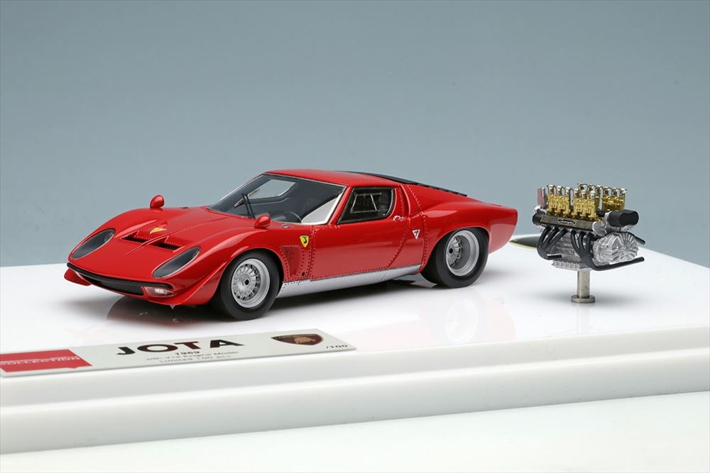 アイドロン 1/43 ランボルギーニ イオタ 1969 V12エンジン 完成品ミニカー EM170SP-A