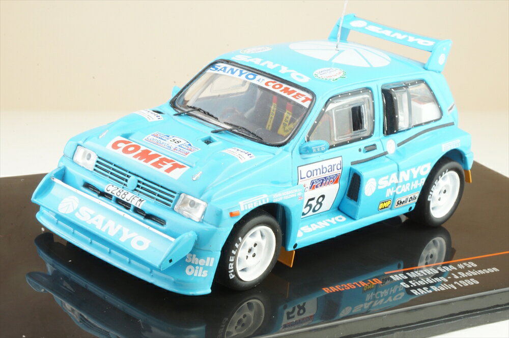 乐天商城 - イクソ 1/43 MG メトロ 6R4 No.58 1986 WRC RACラリー Fielding/J.Robinson 完成品ミニカー RAC361A