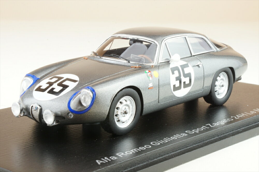 スパーク 1/43 アルファロメオ ジュリエッタ Sport Zagato No.35 1963 ル マン24時間 G.ビスカルディ/ Kim 完成品ミニカー S9053