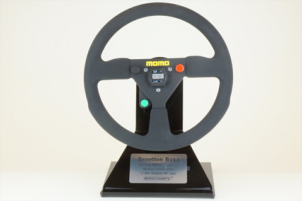 ミニチャンプス 1/2 ステアリングホイール ベネトン B192 1992 ベルギーGP F1初優勝 M.シューマッハ 完成品ミニカー 251920019