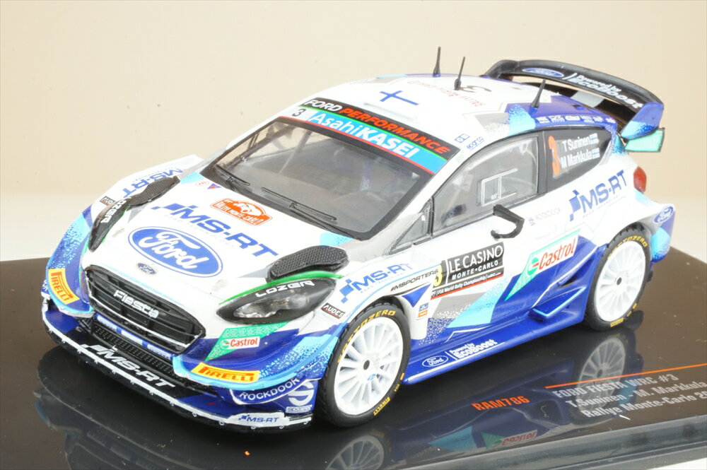 乐天商城 - イクソ 1/43 フォード フィエスタ No.3 2021 WRC ラリー・モンテカルロ T.スニネン/M.マルックラ 完成品ミニカー RAM786