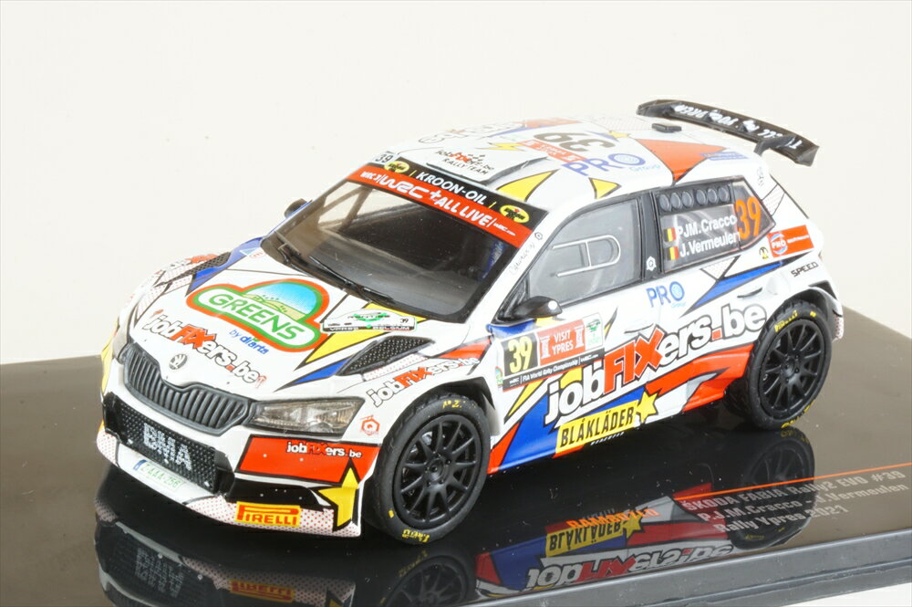 乐天商城 - イクソ 1/43 シュコダ ファビア ラリー2エボ No.39 2021 WRC ラリー・イープル P.Jan/J.Vermeulen 完成品ミニカー RAM807LQ