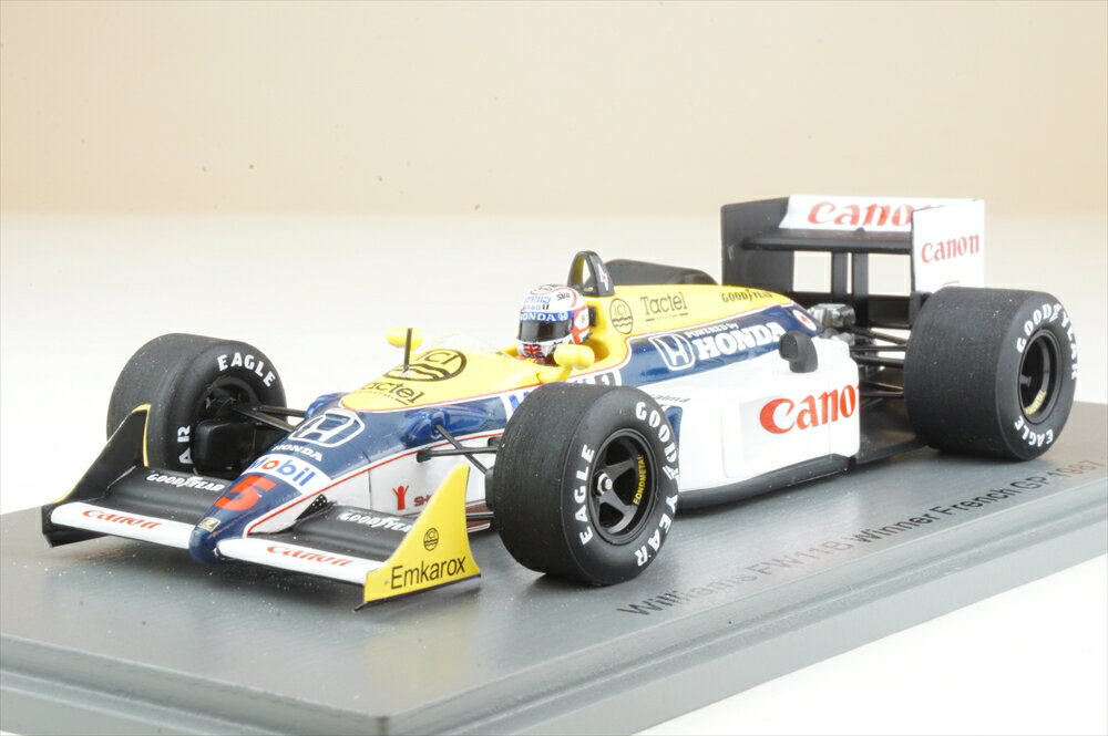 スパーク 1/43 ウイリアムズ FW11B No.5 1987 F1 フランスGP ウィナー N.マンセル 完成品ミニカー S7482