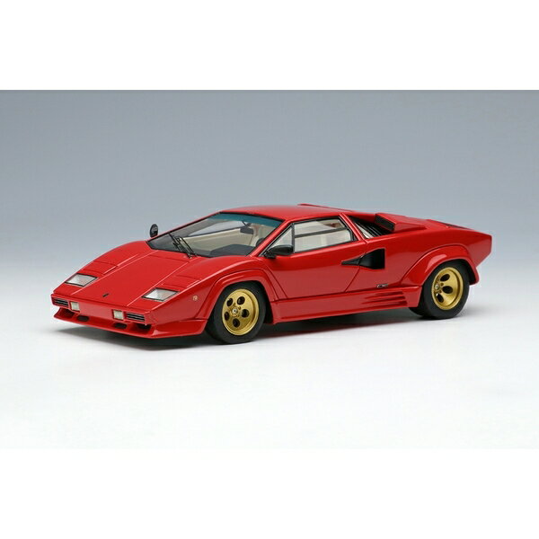 アイドロン 1/43 ランボルギーニ カウンタック LP5000 QV 1988 レッド 完成品ミニカー EM652A