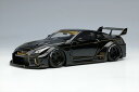 アイドロン 1/43 LB-シルエットワークスGT ニッサン 35GT-RR 2020 東京オートサロン ブラック/ゴールドストライプ 完成品ミニカー LB012G