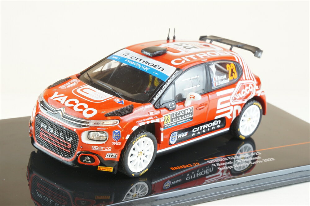 イクソ 1/43 シトロエン C3 ラリー2 No.23 2022 WRC ラリー・モンテカルロ Y.Rossel /B.Boulloud 完成品ミニカー RAM843