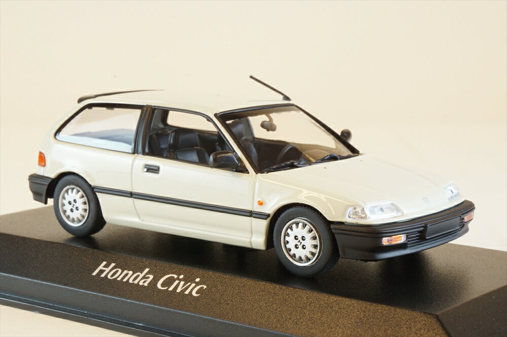 樂天商城 - マキシチャンプス 1/43 ホンダ シビック 1990 ホワイト 完成品ミニカー 940161500