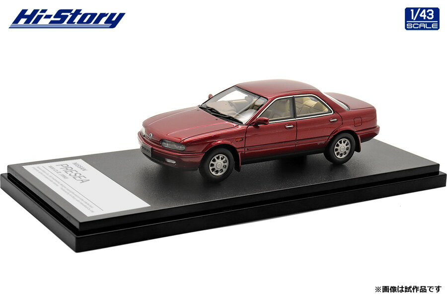 ハイストーリー 1/43 ニッサン プレセア 1800 Ct.II 1990 ガーネット 完成品ミニカー HS388RE