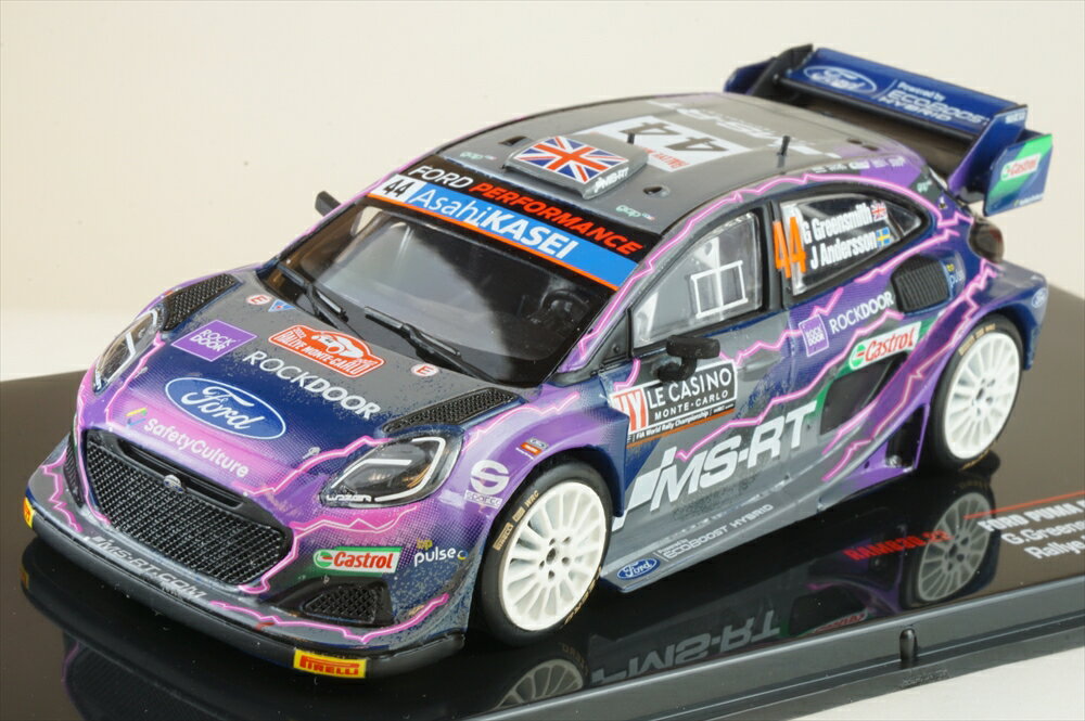 イクソ 1/43 フォード プーマ ラリー1 No.44 2022 WRC ラリー・モンテカルロ G.グリーンスミス/J.Andersson 完成品ミニカー RAM830