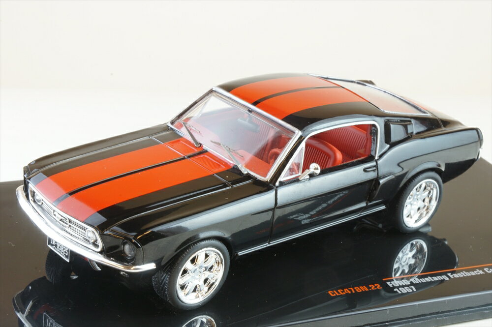 乐天商城 - イクソ 1/43 フォード マスタング ファストバック 1967 ブラック/レッド 完成品ミニカー CLC478N
