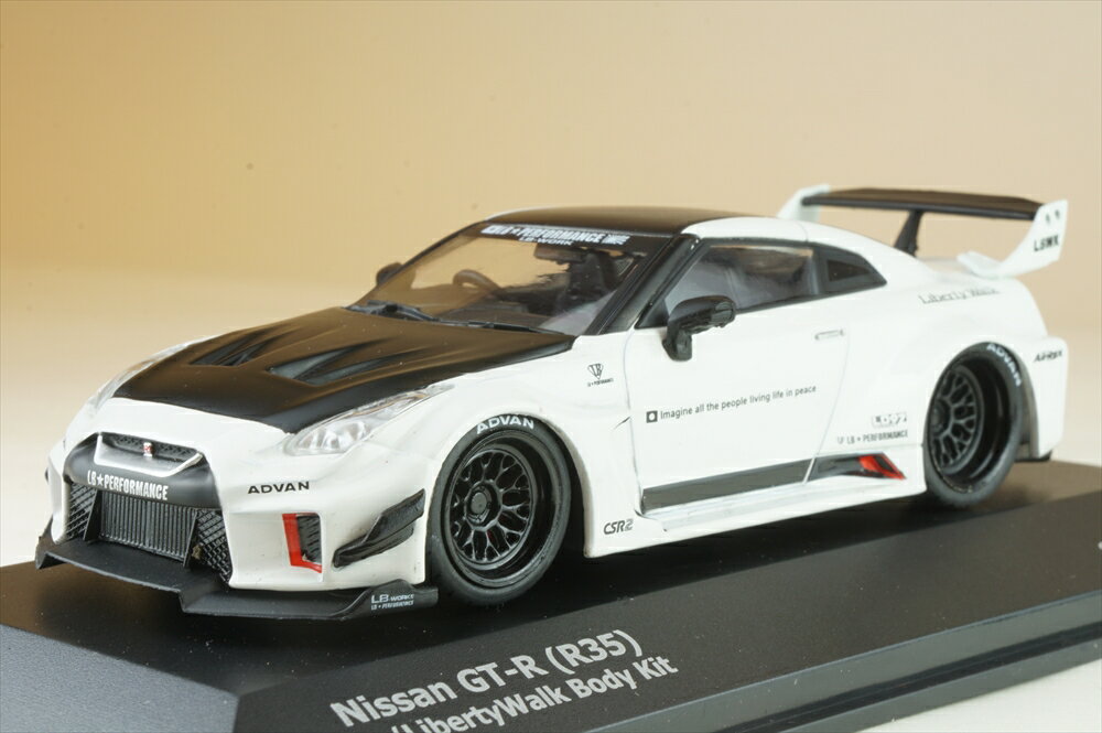 ソリド 1/43 ニッサン GT-R R35 LB シルエット ホワイト 完成品ミニカー S4311203