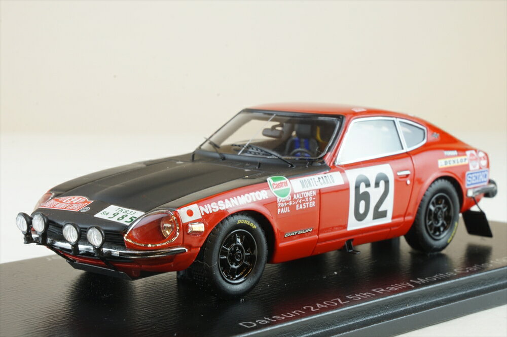 乐天商城 - スパーク 1/43 ダットサン 240Z No.62 1971 ラリー・モンテカルロ R.アルトーネン/P.Easter 完成品ミニカー S6283