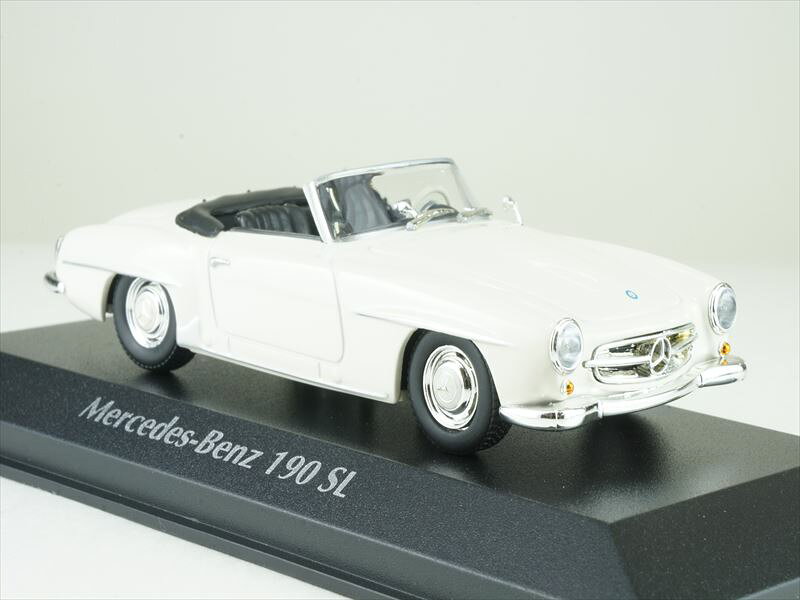 乐天商城 - マキシチャンプス 1/43 メルセデス・ベンツ 190SL W121 1955 ホワイト 完成品ミニカー 940033132