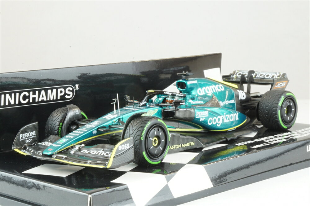 ミニチャンプス 1/43 アストンマーティン アラムコ コグニザント No.18 AMR22 2022 F1 シンガポールGP L.ストロール 完成品ミニカー 417221718のサムネイル