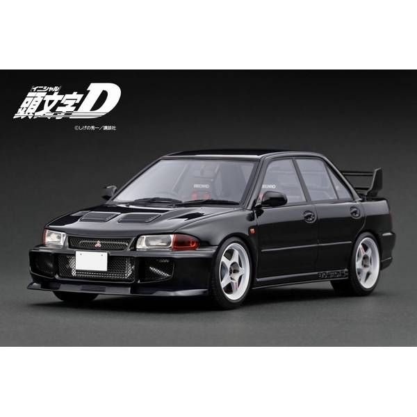 イグニッションモデル 1/18 ミツビシ ランサーエボリューションIII GSR CE9A 頭文字D ブラック 完成品ミニカー IG3543