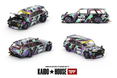 乐天商城 - MINI GT 1/64 ニッサン ダットサン ストリート 510 ワゴン HKS V1 右ハンドル仕様 完成品ミニカー KHMG144