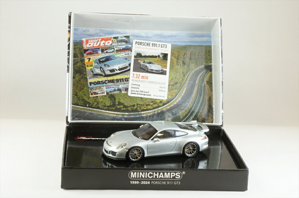 ミニチャンプス 1/43 ポルシェ 911 991 GT3 2012 シルバー スポーツオート 完成品ミニカー 410062025...
