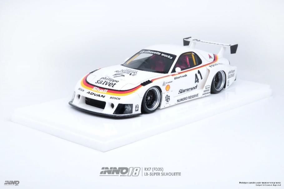 Υǥ 1/18 ޥĥ RX7 FD3S LB-WORKS ѡ륨å ۥ磻 ʥߥ˥ IN18-LBWKRX7-0...