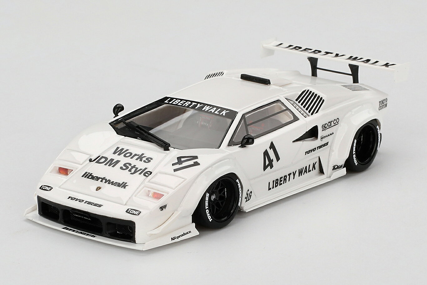 乐天商城 - トゥルースケール 1/43 ランボルギーニ カウンタック LB-WORKS 2024 東京オートサロン ホワイト 完成品ミニカー TSMV0024
