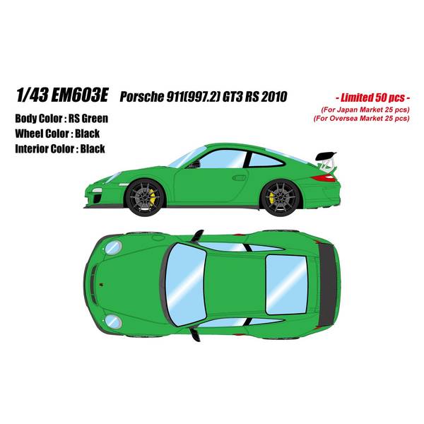 樂天商城 - アイドロン 1/43 ポルシェ 911 997.2 GT3 RS 2010 RS グリーン 完成品ミニカー EM603E
