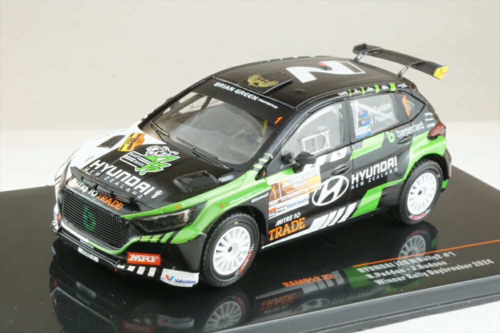 乐天商城 - イクソ 1/43 ヒョンデ i20 ラリー ラリー2 No.1 2024 デイブレーカー ラリー ウィナー H.パッドン/J.ハドソン 完成品ミニカー RAM953