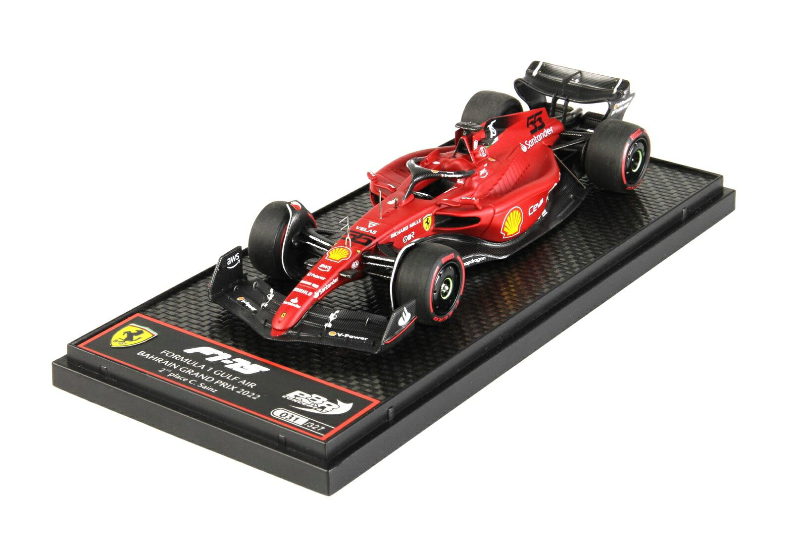乐天商城 - BBR 1/43 フェラーリ SF-75 G.P No.55 2022 F1 バーレーンGP 2位 C.サインツ 完成品ミニカー BBRC275B