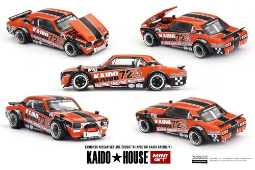 樂天商城 - MINI GT 1/64 ニッサン スカイライン 2000GT-R KPGC10 Kaido Racing V1 右ハンドル仕様 完成品ミニカー KHMG195