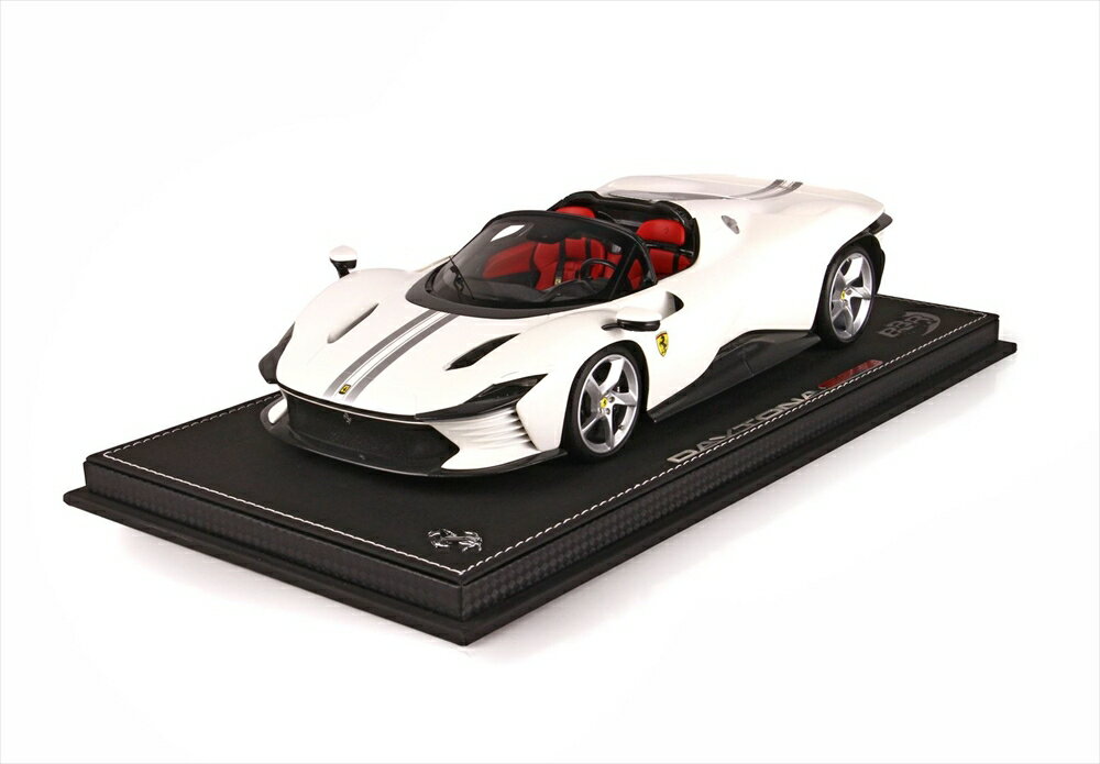 乐天商城 - BBR 1/18 フェラーリデイトナ SP3 イコーナシリーズ マットメタリックイタリアンホワイト ケース付き 完成品ミニカー P18214B