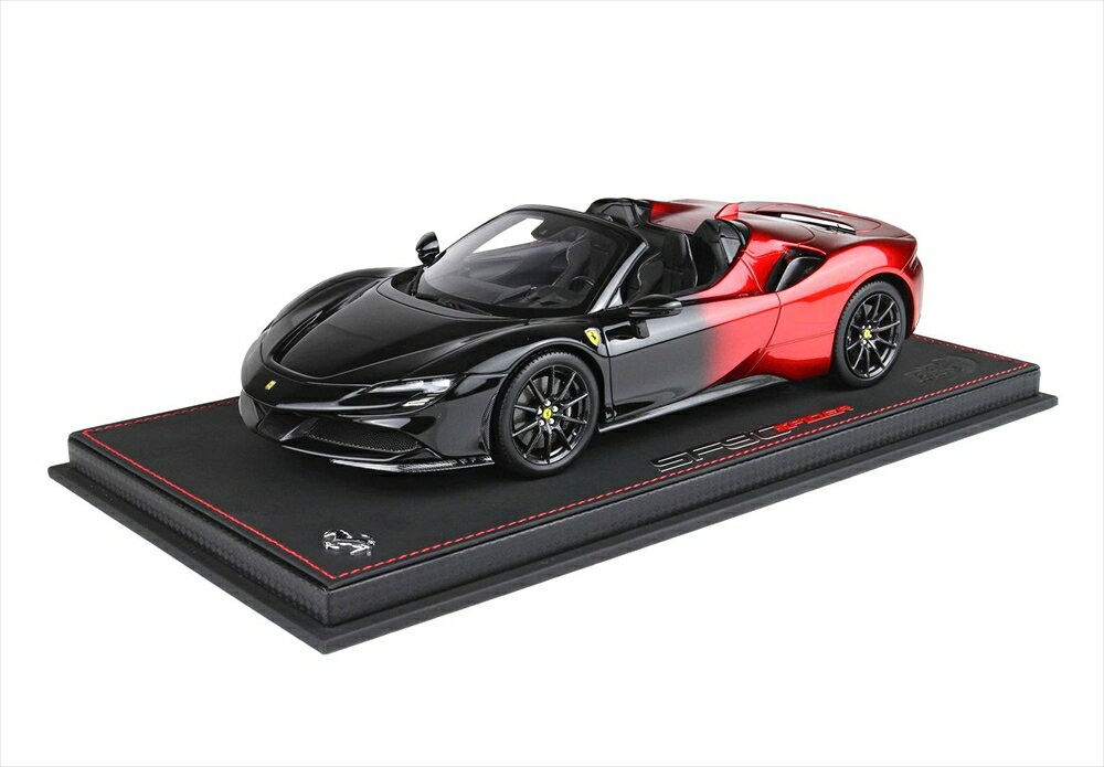 樂天商城 - BBR 1/18 フェラーリ SF90 スパイダー マグナレッド/ブラック ディスプレイケース付属 完成品ミニカー P18194RBD