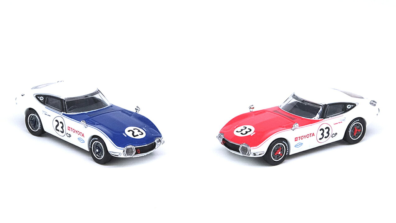 乐天商城 - イノモデル 1/64 トヨタ 2000GT No.23 & No.33 SCCA 1968 Box Set 完成品ミニカー IN64-2000GT-SCCA68-BS