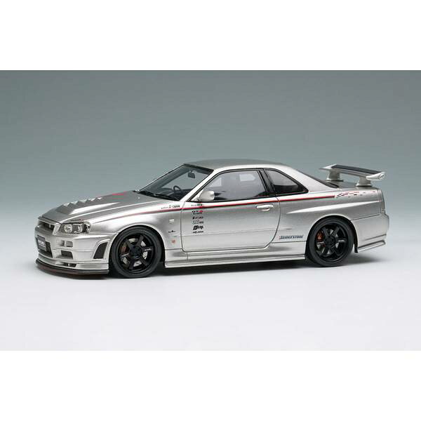 アイドロン 1/43 ニッサン ニスモ R34 Z-tune プロトタイプ 2001 シルバー/ニスモストライプ 完成品ミニカー EM792