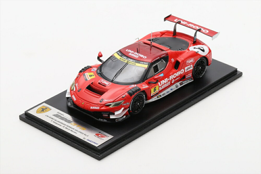 乐天商城 - ルックスマート 1/43 UNI-ROBO BLUEGRASS FERRARI No.6 VELOREX 2025 GT300 スーパーGT 片山義章/R.メリ・ムンタン 完成品ミニカー LSSGT25006