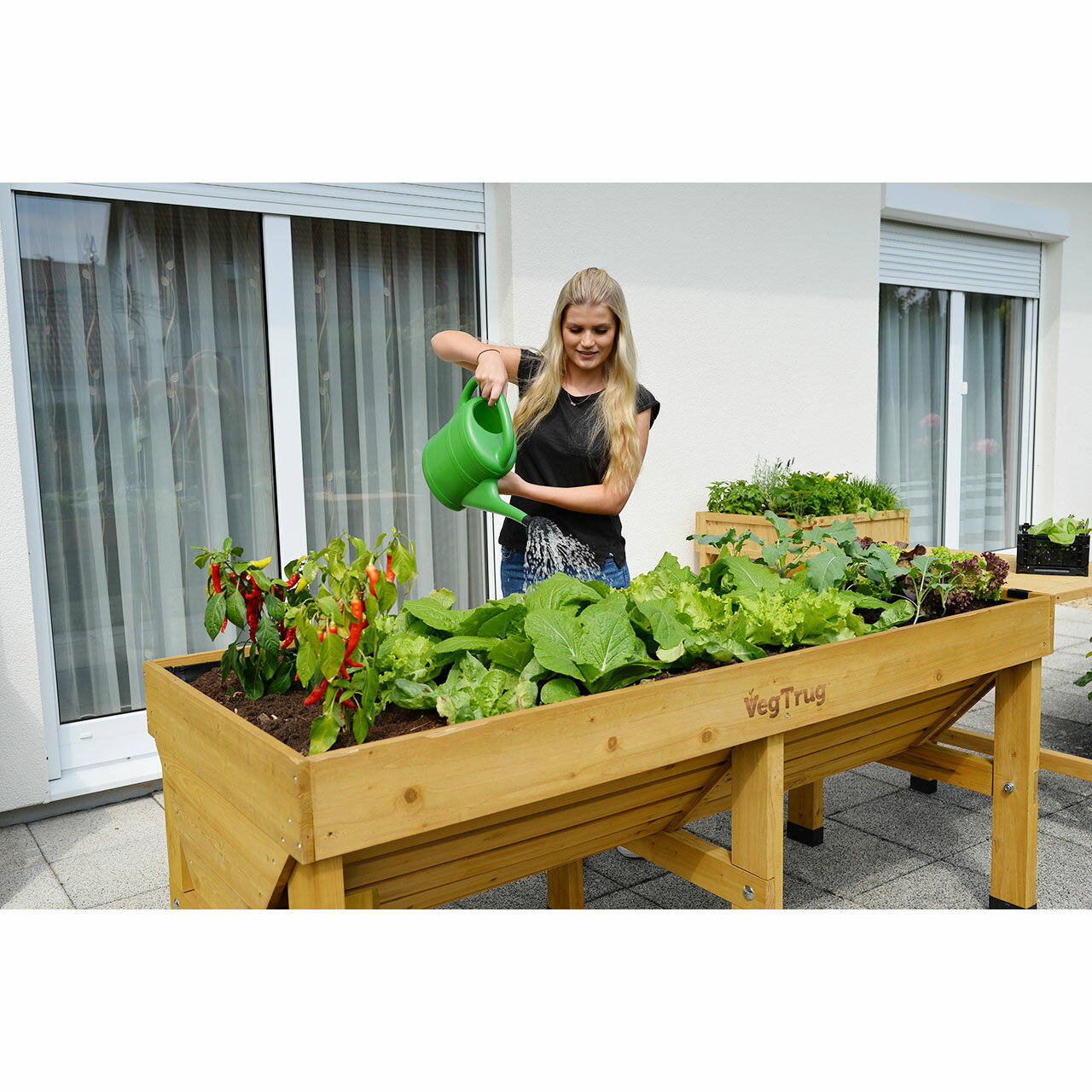 プランター 大型 ホームベジトラグ L（タカショー 植木鉢 家庭菜園 大型 スタンド 野菜 丸 ラック カバー 腐葉土 雑草 屋外 置くだけ 室内 プランター菜園 花苗