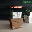 【本日P2倍】 ハーブ 寄せ植え La Jardin 茶 苗 2個（育てる 使う テーマ で選ぶ ハーブの寄せ植え 苗 セット 木製プランター かわいい 寄せ植え ハーブティー 観葉植物 送料無料 バジル ローズマリー ミント 花苗 苗木 家庭菜園 女子力 鉢植え 土 herb）