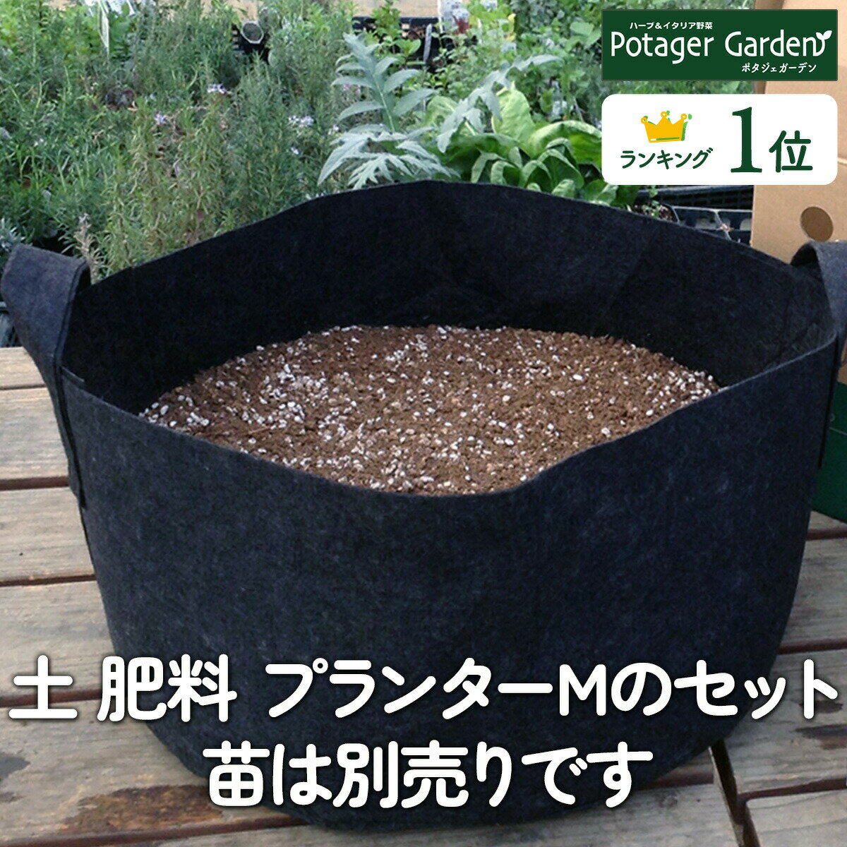 【本日P2倍】 ハーブ 栽培キット 苗なし（黒 フェルトプランター Mサイズ かわいい 寄せ植え ハーブティー ハーブガーデン 観葉植物 送料無料 バジル ローズマリー ミント 花苗 苗木 家庭菜園 キット 巣ごもり 鉢植え 土 herb）黒フェルトM 苗なし