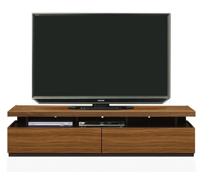 Corner Board - 天板耐荷重60kg！大型テレビも安心設置日本製 完成品 隠しコード収納付き テレビボード 150 TV台 収納 リビング収納 背面処理済 キレイ 引き出し 扉収納 スリム お洒落でモダン ブロッサ180TVボード（ブラウン)北欧 おしゃれ かわいい 【送料無料】